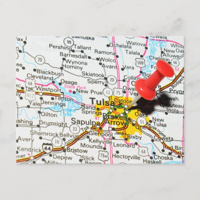 Tulsa, Oklahoma Postkarte (Vorderseite)