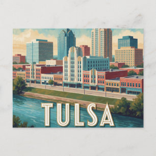 Tulsa Oklahoma Reise Szene und Stadtbild Postkarte