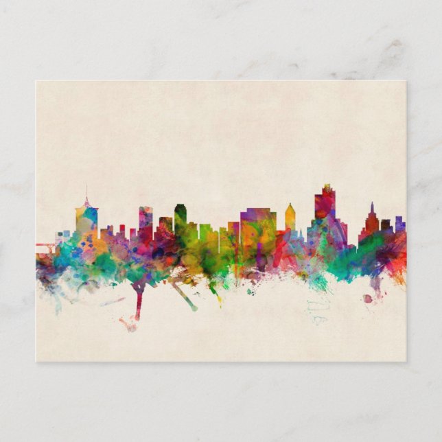 Tulsa Oklahoma Skyline Cityscape Postkarte (Vorderseite)