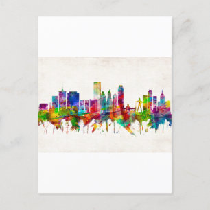 Tulsa Oklahoma Skyline Einladungspostkarte