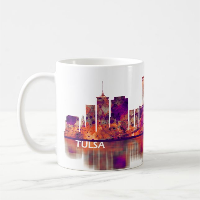 Tulsa Oklahoma Skyline Kaffeetasse (Links)