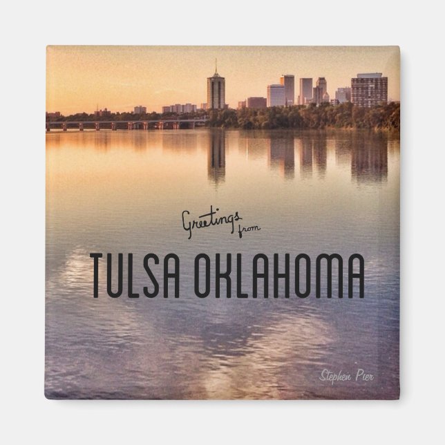 Tulsa Oklahoma Skyline Magnet (Vorne)