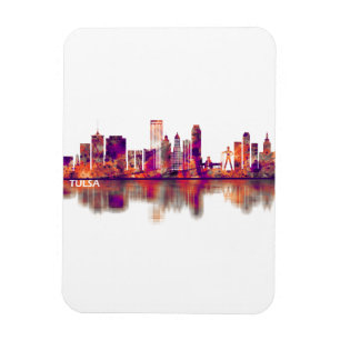Tulsa Oklahoma Skyline Magnet
