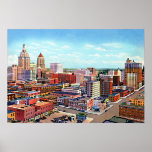 Tulsa Oklahoma Skyline Poster