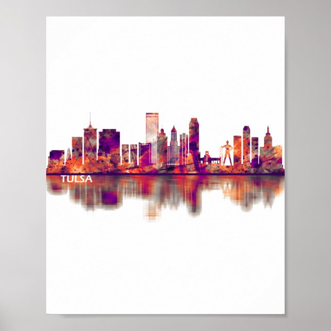 Tulsa Oklahoma Skyline Poster (Vorne)