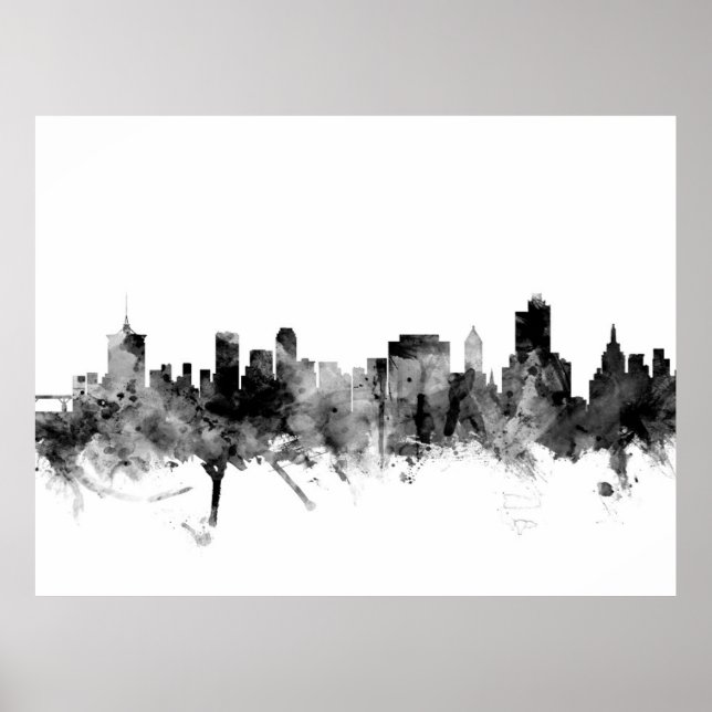 Tulsa Oklahoma Skyline Poster (Vorne)