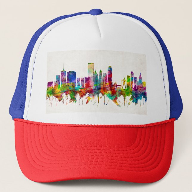Tulsa Oklahoma Skyline Truckerkappe (Vorderseite)