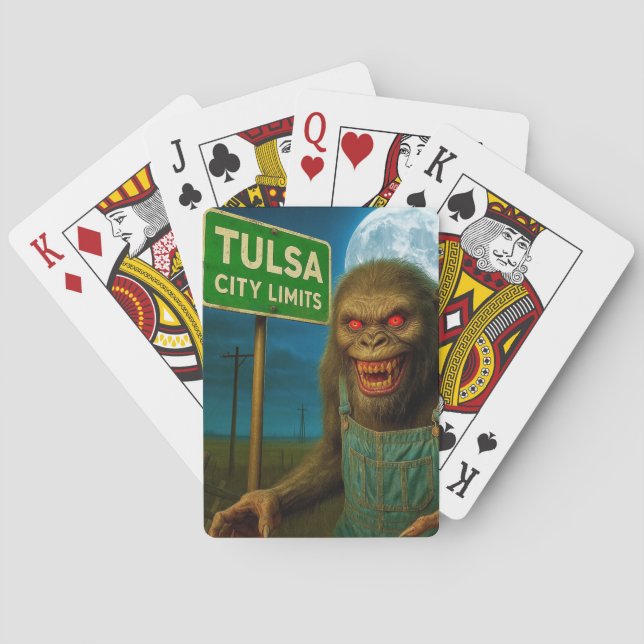 TULSA, OKLAHOMA SPIELKARTEN.   SPIELKARTEN (Rückseite)