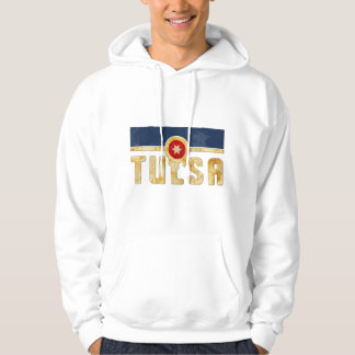 Tulsa Oklahoma Vintage Flagge mit Tulsa Typografie Hoodie
