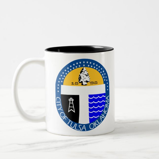 Tulsa, Oklahoma Zweifarbige Tasse (Links)
