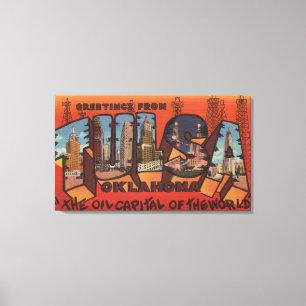 Tulsa, OklahomaLarge Buchstabe ScenesTulsa, O.K. Leinwanddruck