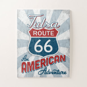 Tulsa Route 66 Vintage Amerika Oklahoma Puzzle