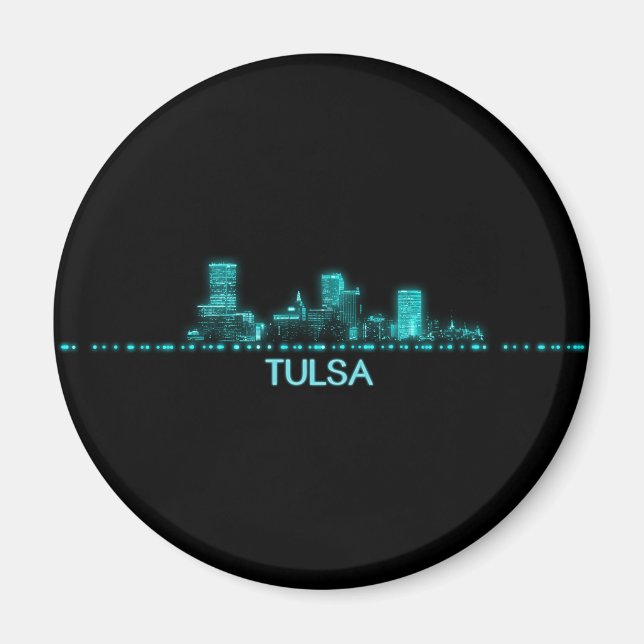 Tulsa Skyline Magnet (Vorne)