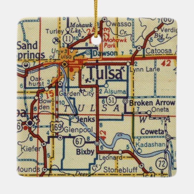 Tulsa Vintag Keramikornament (Rückseite)