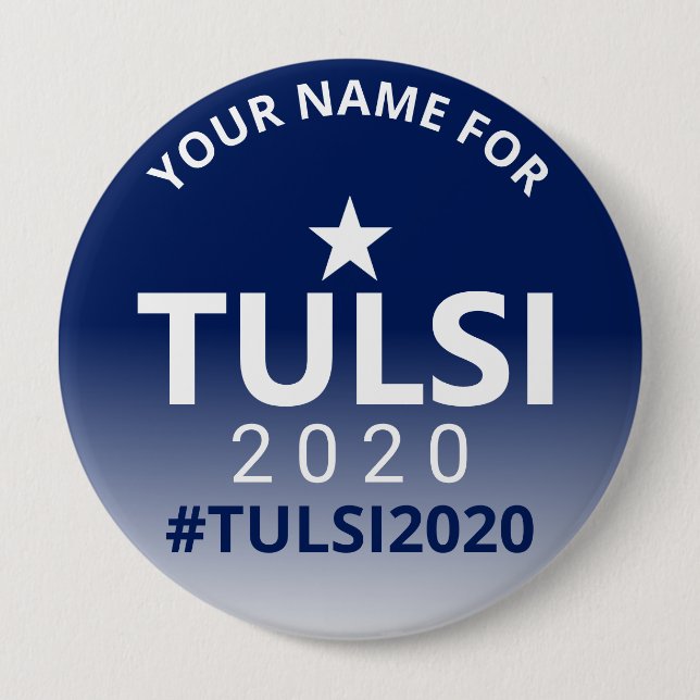 Tulsi 2020 USA Wahlkampagne Politische Wahlen Button (Vorderseite)