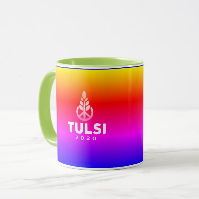 Tulsi Frieden 2020 Tasse (Vorderseite Links)