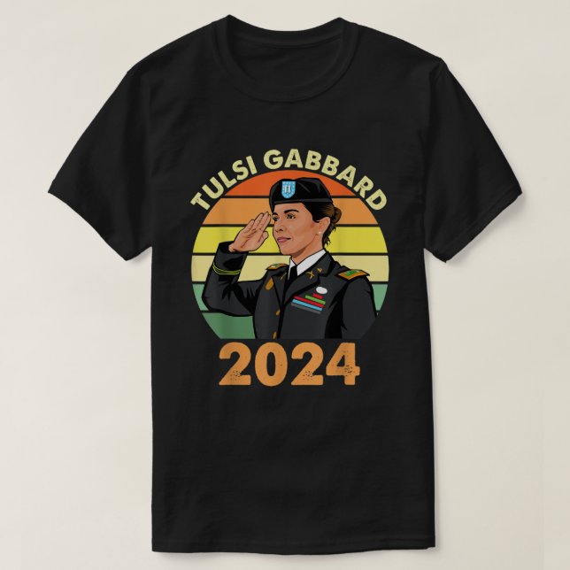 Tulsi Gabbard für den Präsidenten 2024 Patriot Dem T-Shirt (Design vorne)