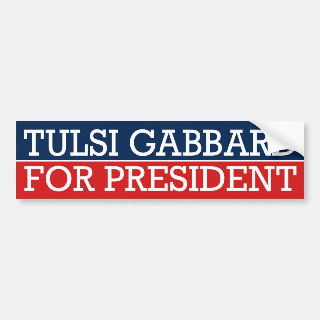 Tulsi Gabbard für Präsidenten Autoaufkleber (Vorne)