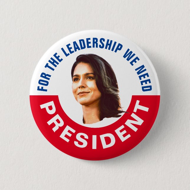 Tulsi Gabbard für Präsidenten Button (Vorderseite)