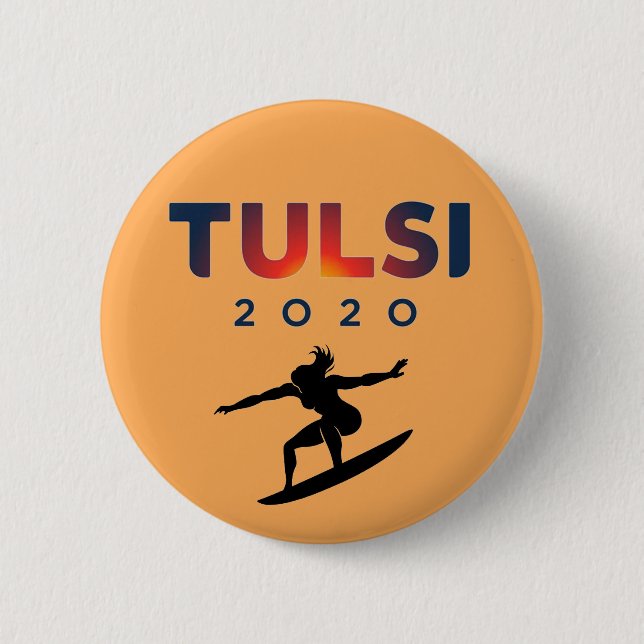 Tulsi Surfer 2020 Button (Vorderseite)