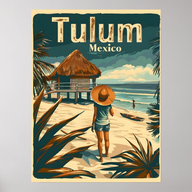 Tulum Beach Mexico Poster (Vorne)