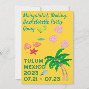 Tulum Junggeselinnen-Abschied Einladung
