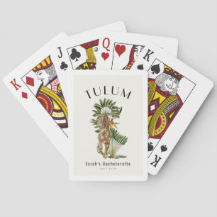 Tulum Leopard Tropical Junggesellinnenabschied Spielkarten