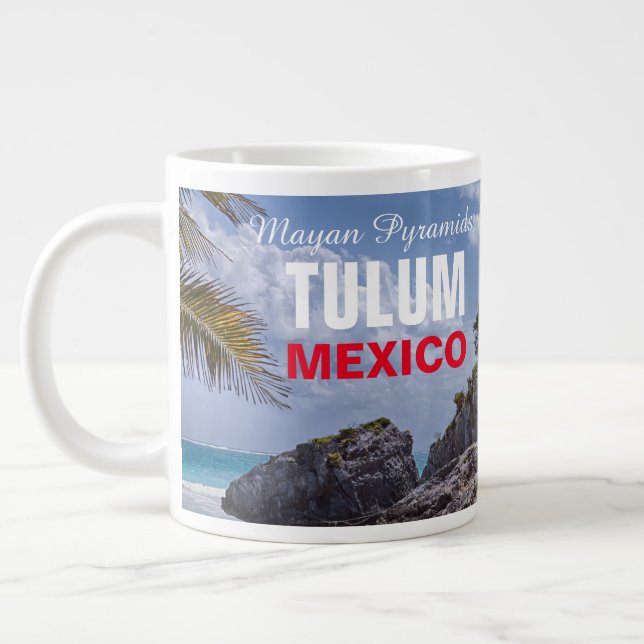 Tulum Mayan Pyramids Jumbo-Tasse (Links)