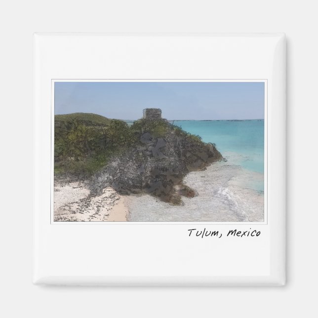 Tulum Mayan Ruins in Mexiko Magnet (Vorne)