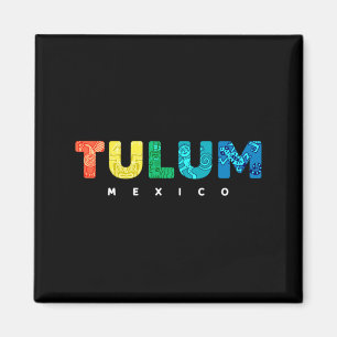 Tulum Mexico Farbige Mayan-Stammes-Souvenir Jungen Magnet