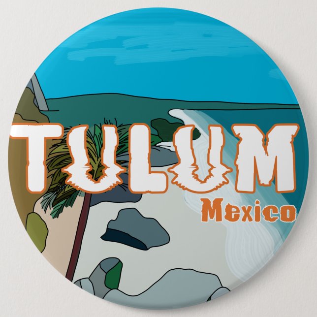 Tulum Mexico Großartige Geschenkidee Button (Vorderseite)