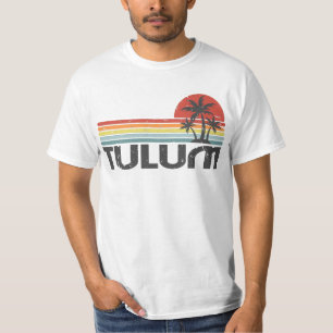 Tulum Mexico - Mexikos Beach Retro Sunset Vintag T-Shirt