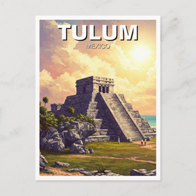 Tulum Mexico Reise Postkarte (Vorderseite)