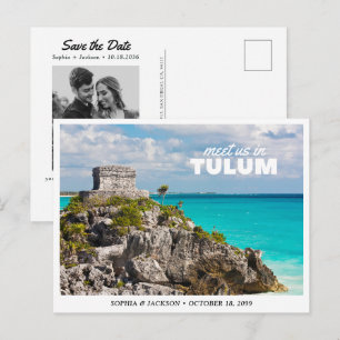 Tulum Mexiko Hochzeit Termin Reise Retro Postkarte