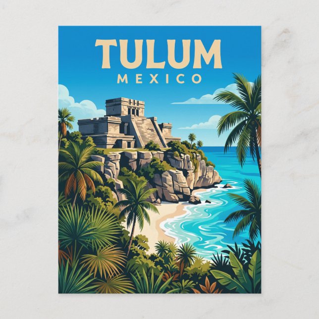Tulum Mexiko Postkarte (Vorderseite)