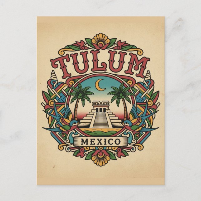 Tulum Mexiko Postkarte (Vorderseite)