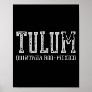 Tulum Mexiko - Reise Mayan Ruinen Strände Vintage Poster