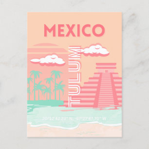 Tulum, Mexiko, Reisekunst Feiertagspostkarte