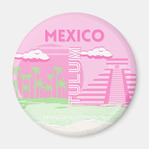 Tulum, Mexiko, Reisekunst, Preppy Art, Pink Magnet