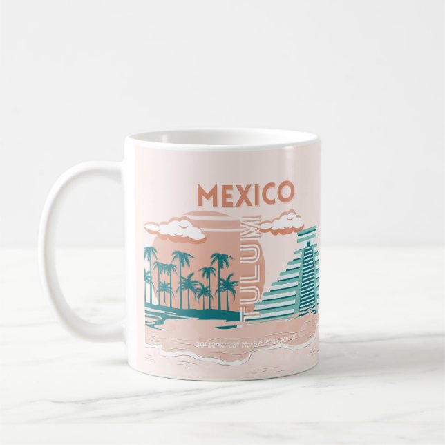 Tulum, Mexiko, Reisekunst, Retro Kaffeetasse (Links)