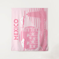 Tulum, Mexiko, Reisekunst, rosa Kunst
