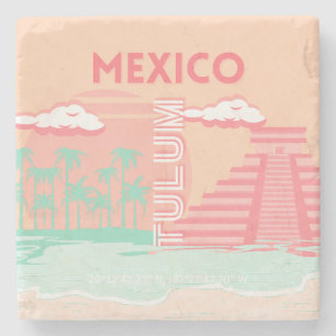 Tulum, Mexiko, Reisekunst Steinuntersetzer