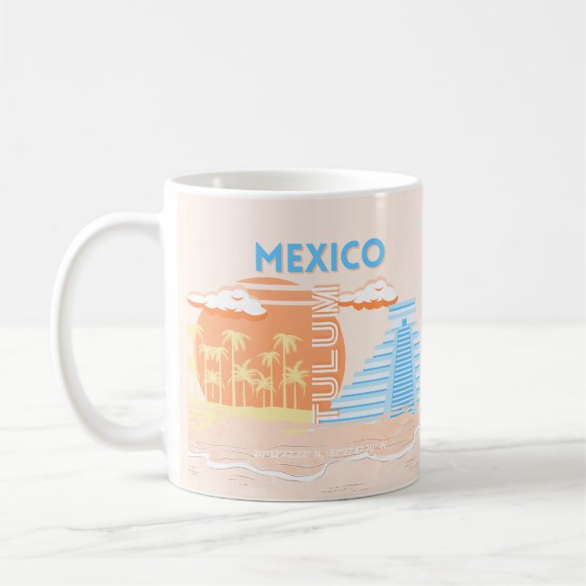 Tulum, Mexiko, Reisemöglichkeiten, Summer Beach Kaffeetasse (Links)