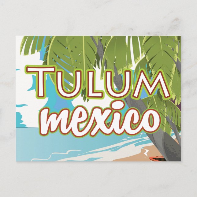 Tulum, Mexiko-Reiseplakat Postkarte (Vorderseite)