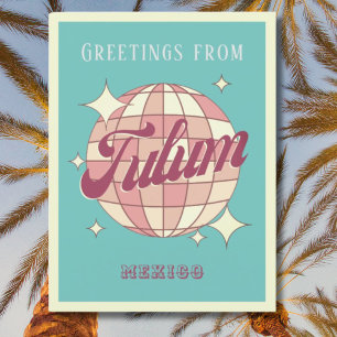 Tulum Mexiko Retro-Vintage-Party-Postkarte Postkarte
