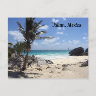 Tulum, Mexiko - Strand - Palmen Postkarte