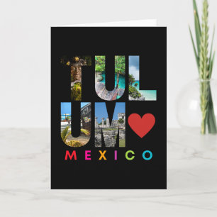 Tulum Mexiko Urlaub Strand passende Familiens Grup Karte