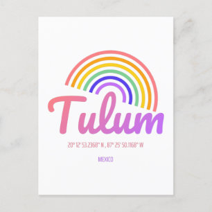Tulum - Regenbogen Mexiko Postkarte