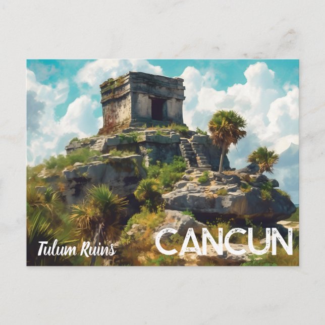 Tulum Ruins Cancun Postcard Postkarte (Vorderseite)