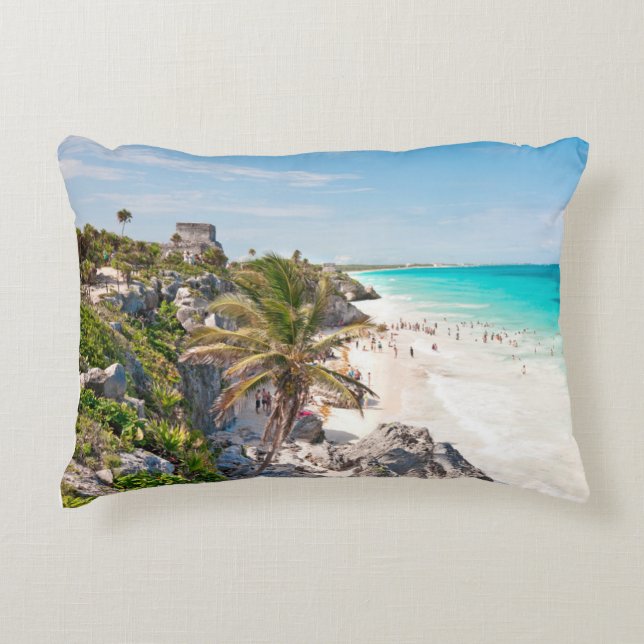 Tulum-Strand Dekokissen (Vorderseite)